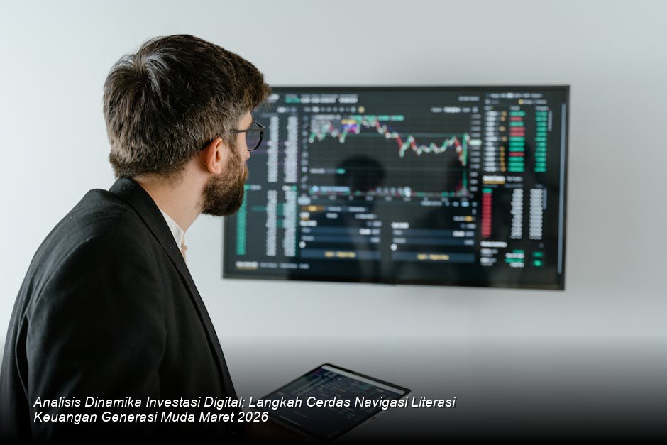 Grafik pertumbuhan ekonomi digital yang melesat dengan latar belakang gedung pencakar langit Jakarta yang modern dan koin emas digital yang tertata presisi.