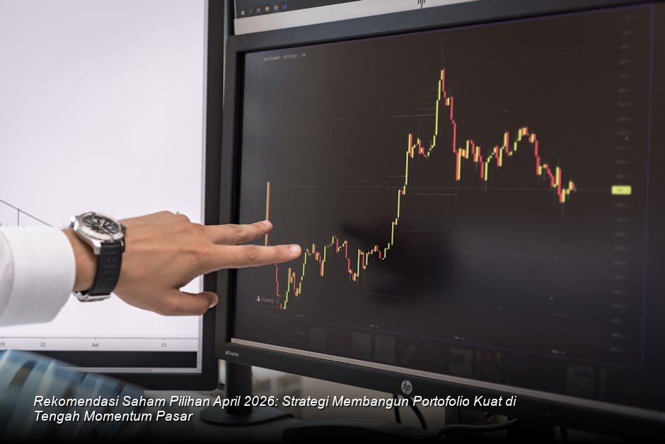Visualisasi grafik candle-stick berwarna hijau yang menunjukkan tren kenaikan stabil di Bursa Efek Indonesia.