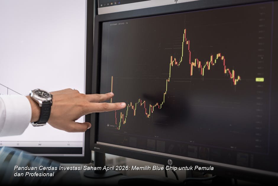 Ilustrasi modern bursa saham dengan grafik candlestick berwarna hijau yang menanjak tajam, melambangkan optimisme pasar modal.