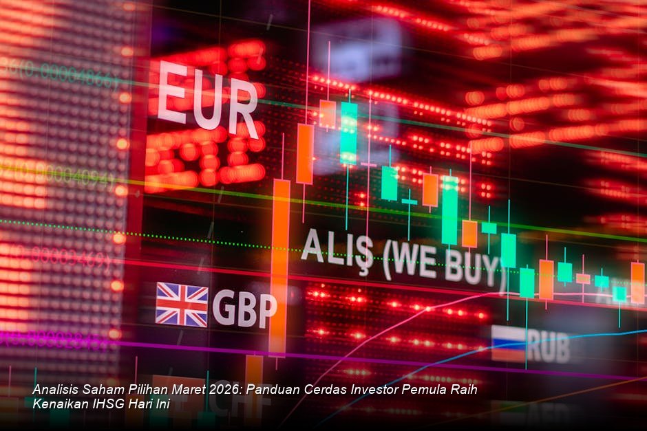 Citra modern dari grafik lilin (candlestick) saham berwarna hijau yang menunjukkan tren kenaikan signifikan di layar monitor bursa saham.